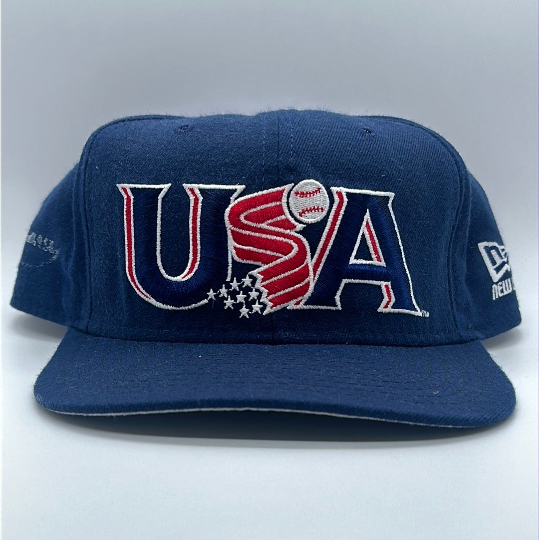 90s New Era Team USA Baseball Snapback