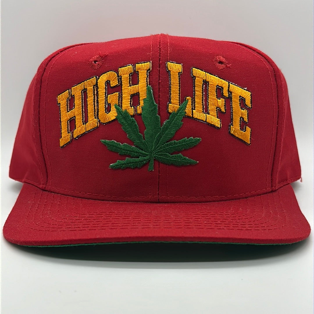 High Life Leaf Red Twill Snapback🍁