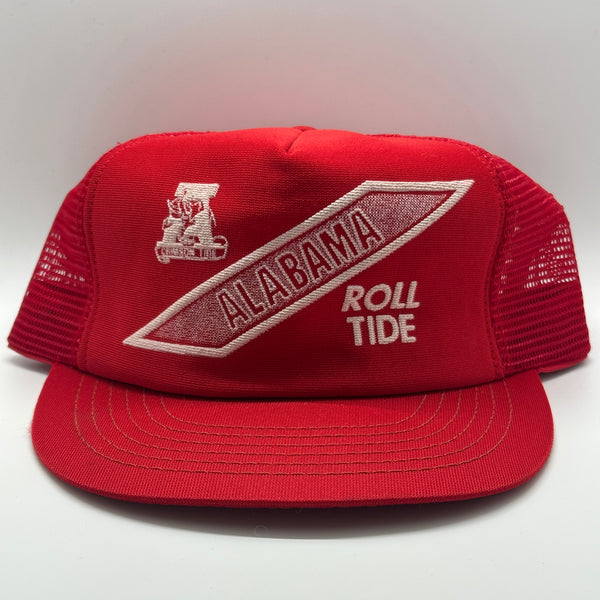 1980s University of Alabama Roll Tide Crimson Red Trucker Snapback