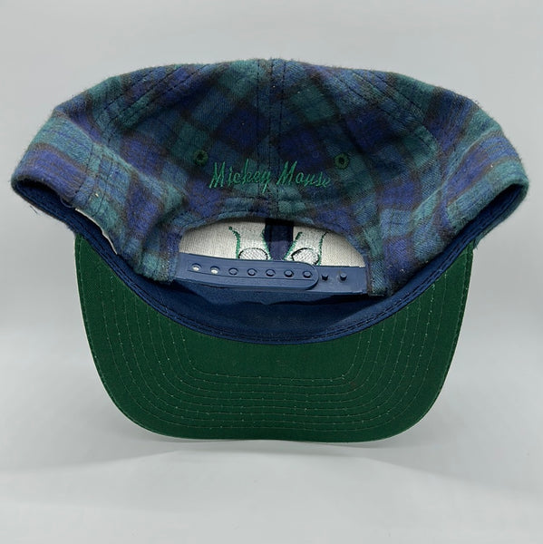 Plaid Green Blue Mickey Mouse “M” Snapback