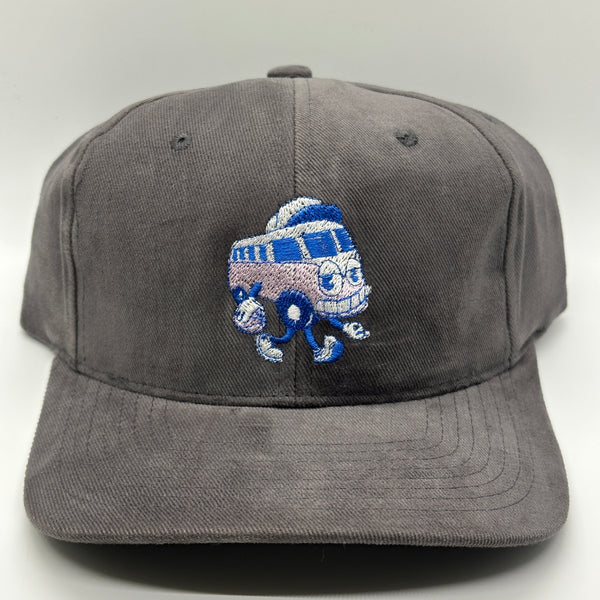 THE GRAY VINNY BLUE - The Blue Bus Vintage Mascot Strapback