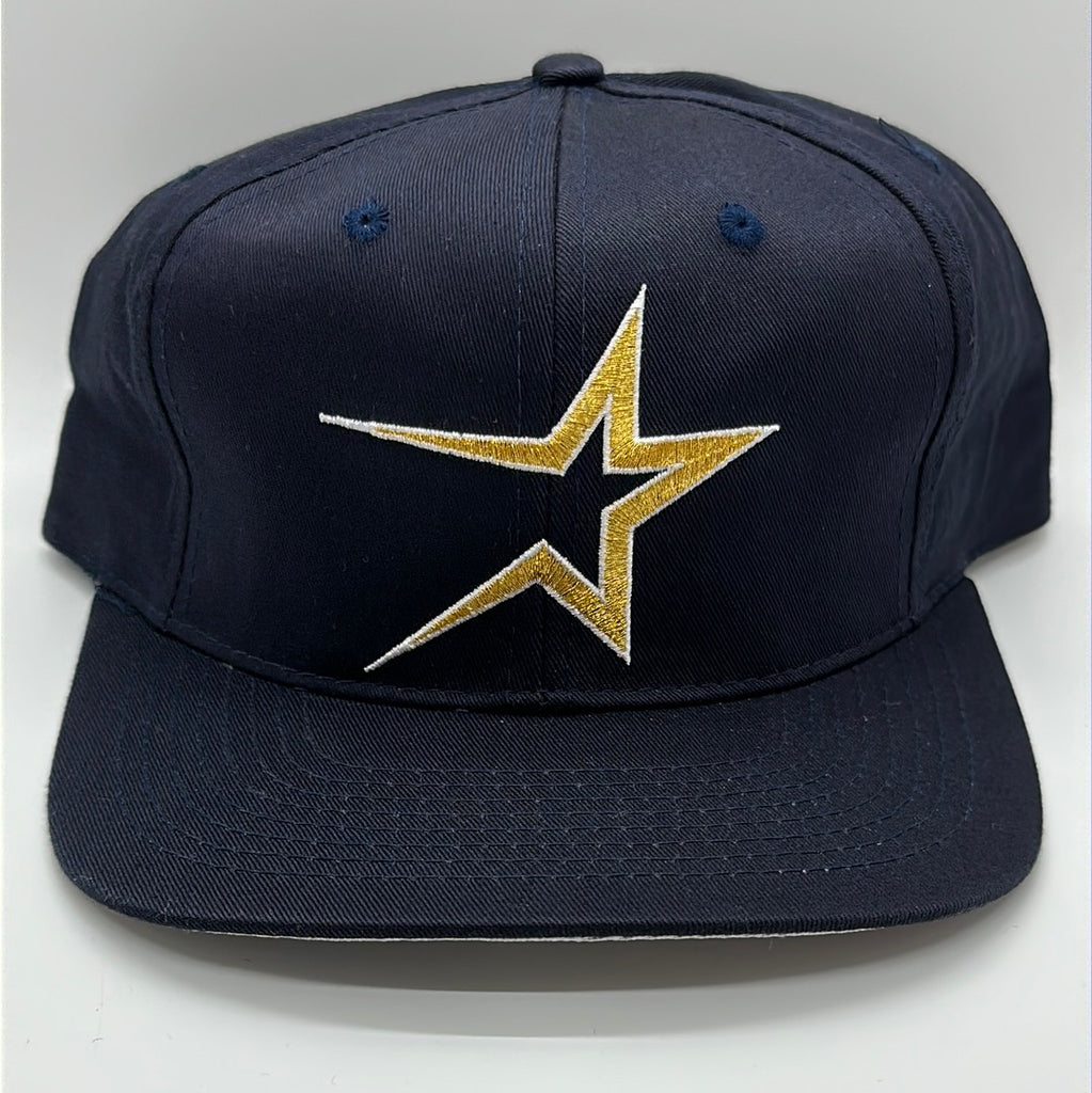 Navy Twill Houston Astros Vintage Gold Star 90s MLB Snapback