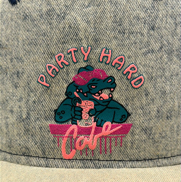 White Wash Party Hard Café Gator Snapback