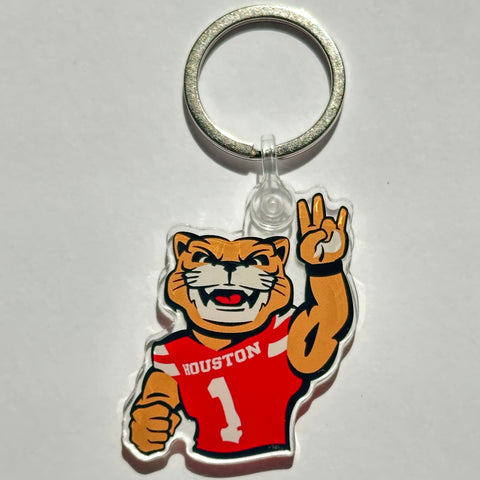 Red - University of Houston Football Jersey Shasta Keychain