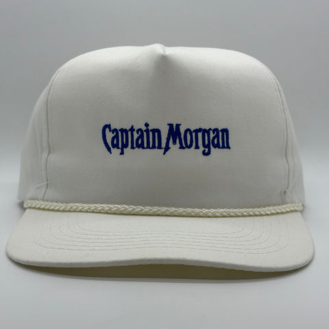 White Twill Captain Morgan Alcohol Rope Snapback