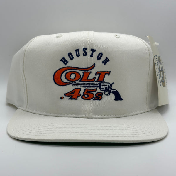 White Houston Colt .45s MLB Twill Custom Snapback