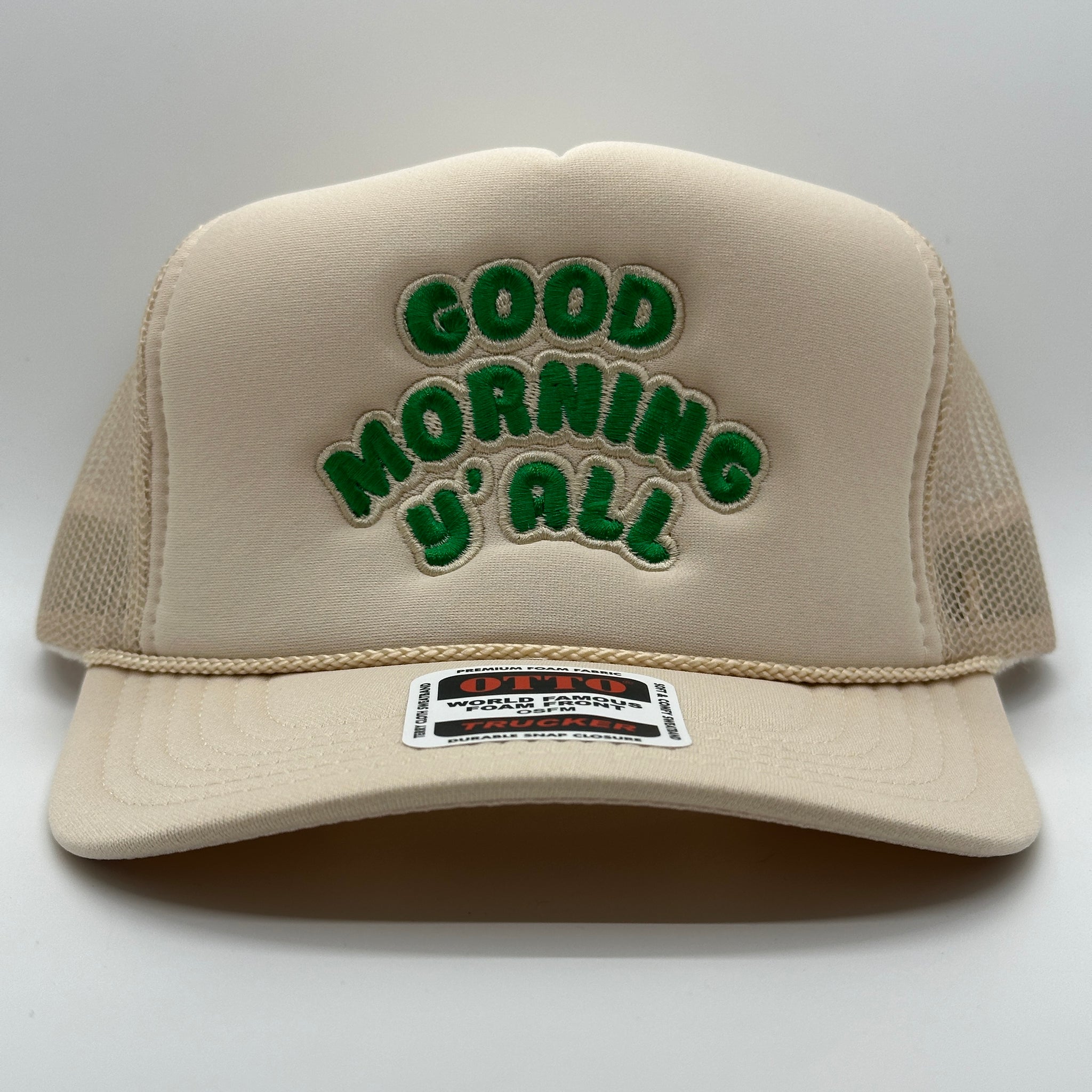 Good Morning Y’all Funny @ohthatsjuice__ Custom Foam Trucker Snapback