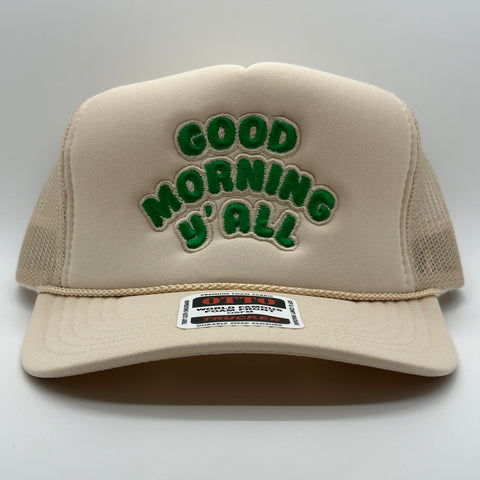 Good Morning Y’all Funny @ohthatsjuice__ Custom Foam Trucker Snapback