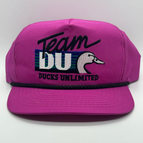 Pink Team DU Ducks Unlimited Youngan Nylon Snapback