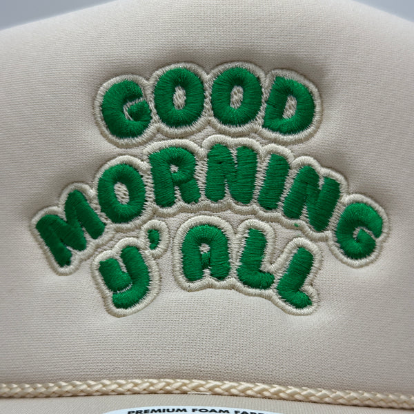 Good Morning Y’all Funny @ohthatsjuice__ Custom Foam Trucker Snapback