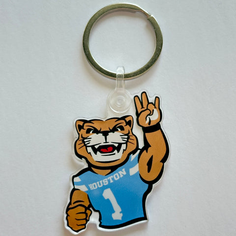 Blue - University of Houston Football Jersey Shasta Keychain