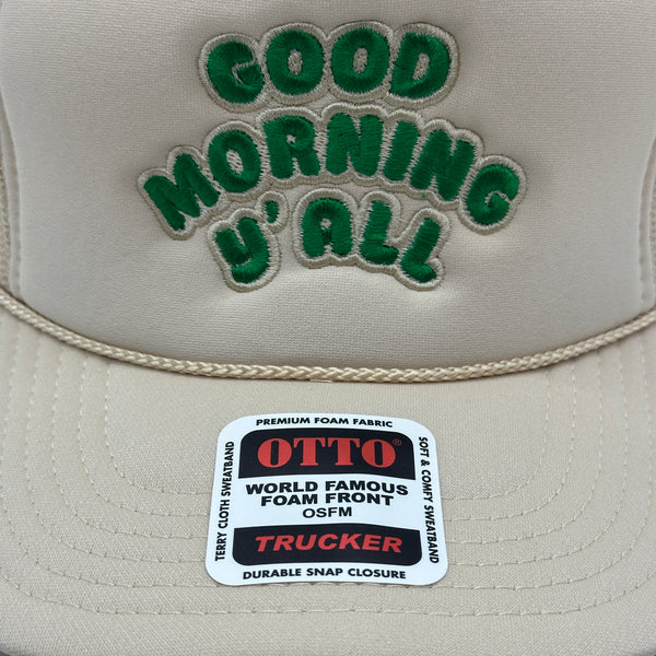 Good Morning Y’all Funny @ohthatsjuice__ Custom Foam Trucker Snapback