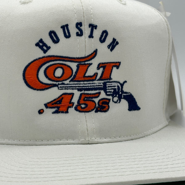 White Houston Colt .45s MLB Twill Custom Snapback