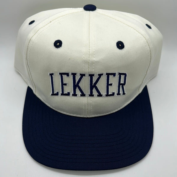 Vintage Blank Twill LEKKER Arch Navy Snapback