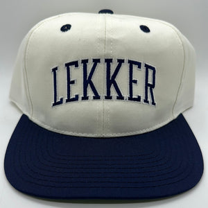 Vintage Blank Twill LEKKER Arch Navy Snapback